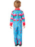 Toddler Chucky costume with Good Guys overalls print jumpsuit, official Child's Play