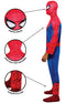 Adult Spider-Man Brand New Day classic jumpsuit costume with printed snood mask