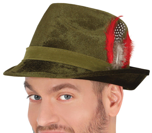 Tidal Hat with Feather, Velvet