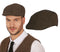 English Herringbone Beret - Brown