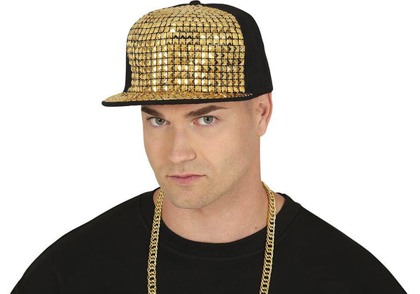 Rapper Cap With Golden Studs - Adults