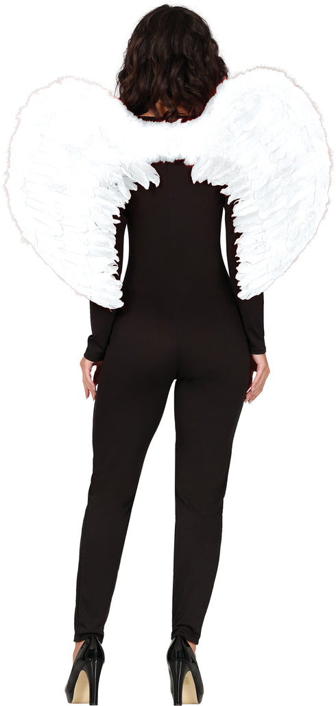 Large white feather angel wings 80 x 55cm for angel fancy dress and nativity