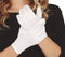 Kids white fancy dress gloves 17cm for magician, clown and Santa costumes