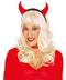 Demon Headband, Red, Fabric