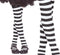 Kids black and white striped tights age 7-10 for witch and World Book Day costumes