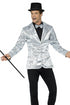 Sequin Jacket, Mens, Silver