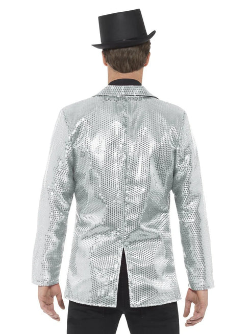 Sequin Jacket, Mens, Silver