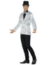 Sequin Jacket, Mens, Silver
