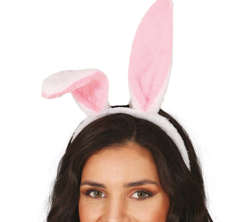 Pink bunny rabbit ears headband for adults, Easter and hen party fancy dress