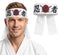 Fabric karate headband 90 x 6cm for martial arts and karate fancy dress