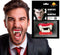 Classic white plastic vampire fangs teeth for Dracula Halloween costume