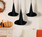 Set of 3 hanging mini witch hats 18cm Halloween party decoration