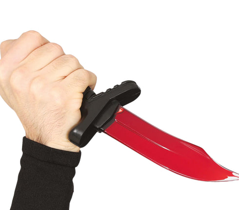 Fake bloody knife 25cm plastic prop for horror Halloween costumes