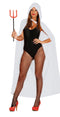 White Velvet Hooded Cape - Adult