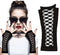 Adult black gothic gloves 23cm for vampire, witch and Halloween costumes