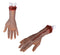 Realistic 31cm severed latex hand prop for Halloween decoration and gory costumes