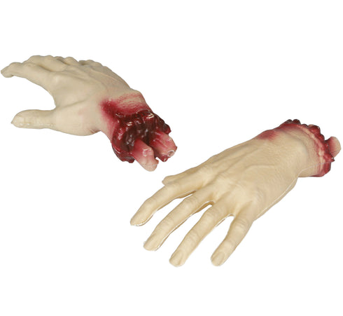 Severed PVC hand prop 22cm for Halloween decoration and gory costumes