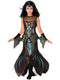 Girls zombie mermaid Halloween costume with skeleton scale print dress