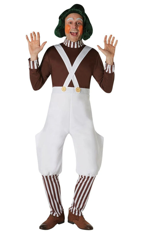 Adults Deluxe Oompa Loompa Roald Dahl Costume