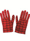 Kids red Spider-Man gloves with black web print, official Marvel