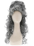 Grey Medeia witch beehive wig with long curls for Halloween