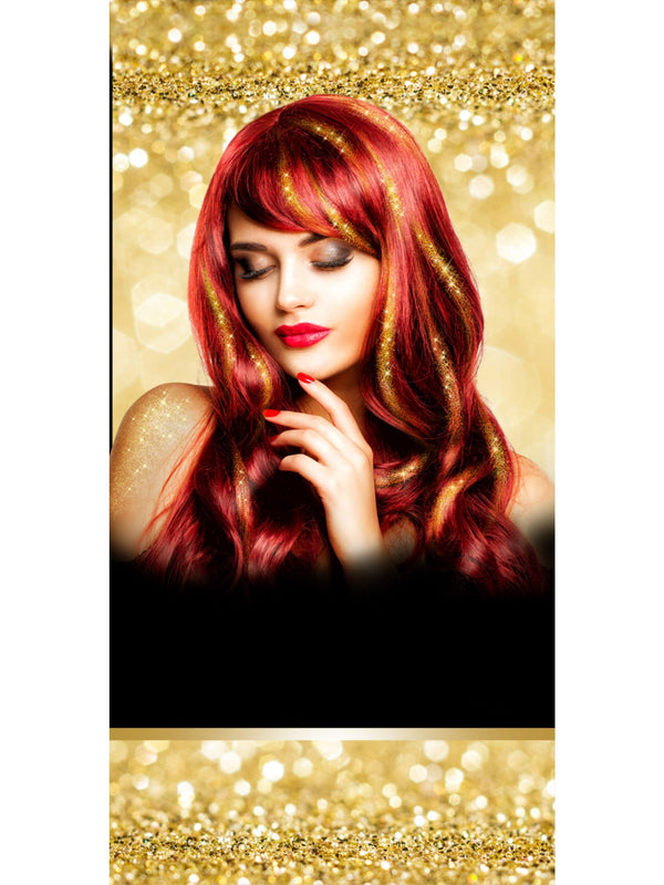 Smiffys Make-Up FX gold glitter hair and body spray 75ml can