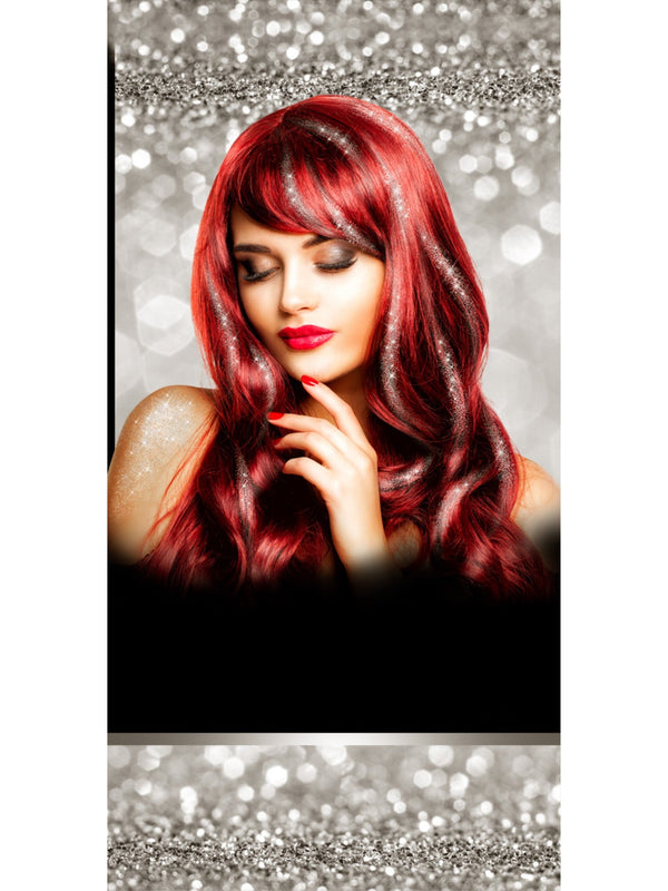 Smiffys Make-Up FX silver glitter hair and body spray 75ml can