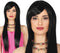 High quality long straight black wig for witch, vampire and gothic costumes