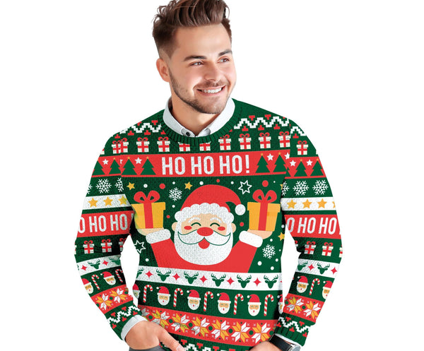 "Ho Ho Ho" Christmas Men's Sweater