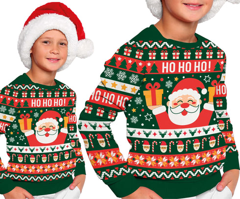 "Ho Ho Ho" Christmas Kids Sweater