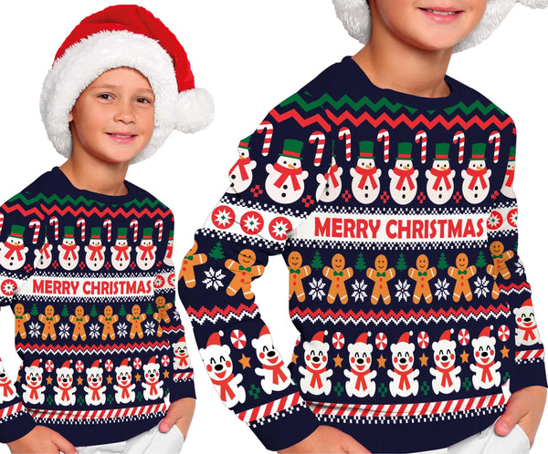 Snowman Christmas Kids Sweater