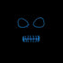 Light Up Blue Skeleton Mask