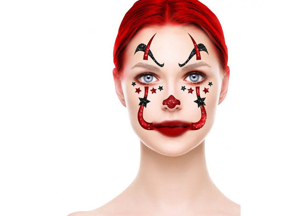 Clown Glitter Face 20x20 cm