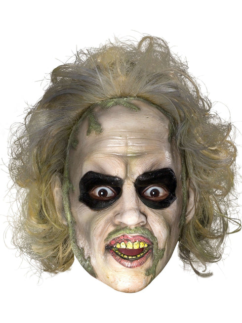 Official Beetlejuice mask with wild attached hair and decayed skin detail
