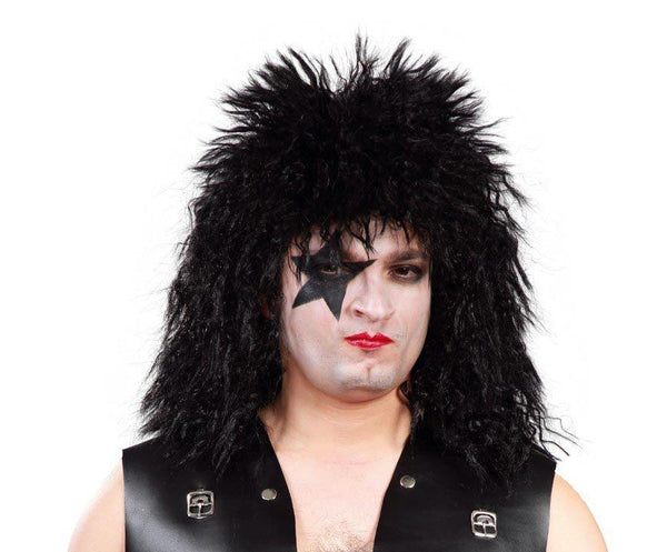 Rock Star Black Wig