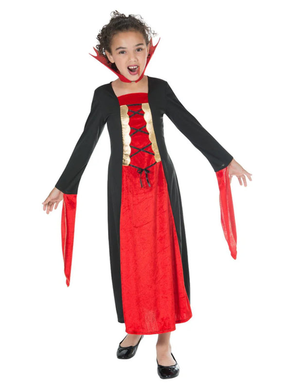 Gothic Vampire Costume, Red & Black