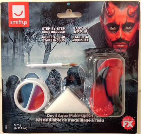 Smiffys Make-Up FX, Devil Kit, Aqua