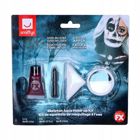 Smiffys Make-Up FX, Skeleton Kit, Aqua