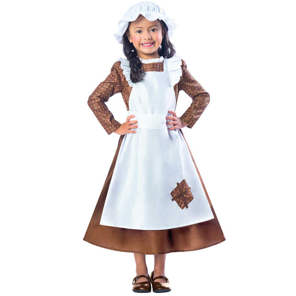 Victorian Girl Brown Costume