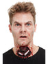 Smiffys latex exposed throat wound prosthetic with torn flesh detail