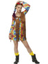 Smiley Hippy Dress, Multi-Coloured Costume