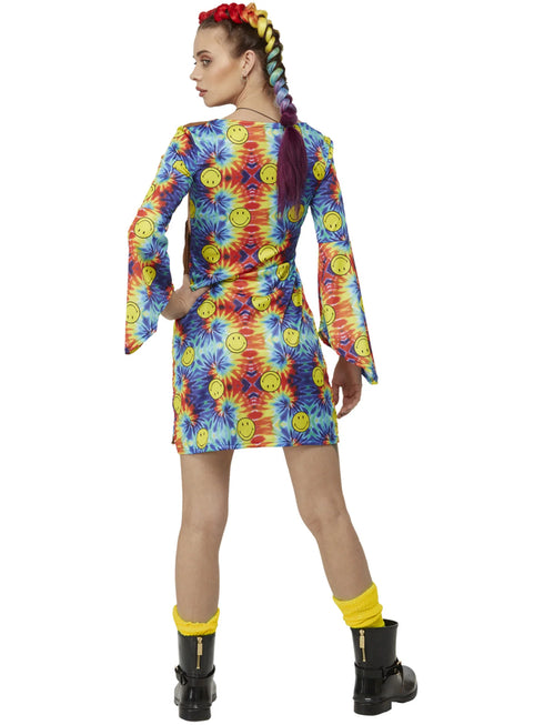 Smiley Hippy Dress, Multi-Coloured Costume