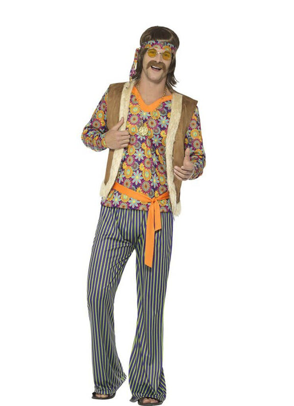 60s Singer Costume, Male, Multi-Coloured