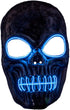 Light Up Blue Skeleton Mask