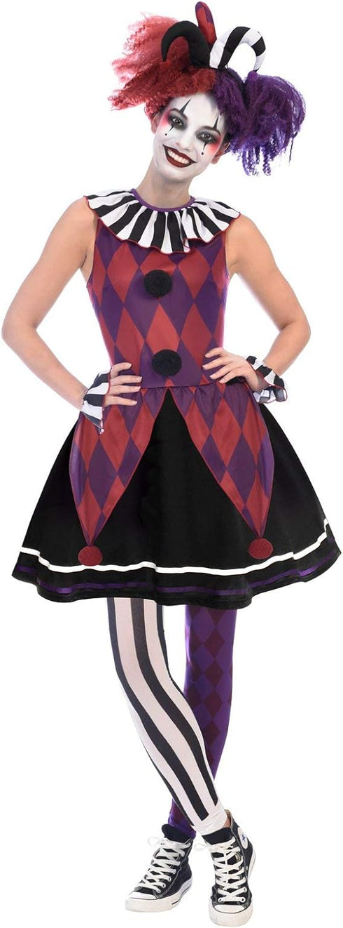 Harlequin Heartbreaker Halloween Clown Costume