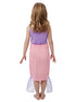 Girls pink and purple mermaid dress costume with glitter tulle tail