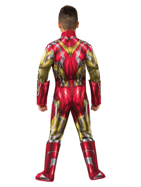 Kids Iron Man Deluxe padded jumpsuit costume with mask, official Marvel Avengers