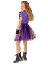 Girls Joker purple tutu dress costume with HA HA print and glovelets, official DC