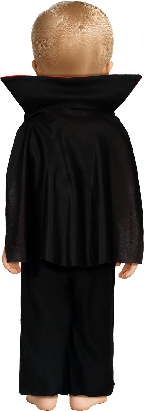 Baby vampire count costume with cape, waistcoat, shirt and trousers for Halloween