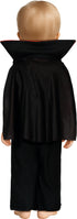 Baby vampire count costume with cape, waistcoat, shirt and trousers for Halloween